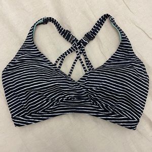 NWOT Prana bikini top - M - 36DD b&w stripes